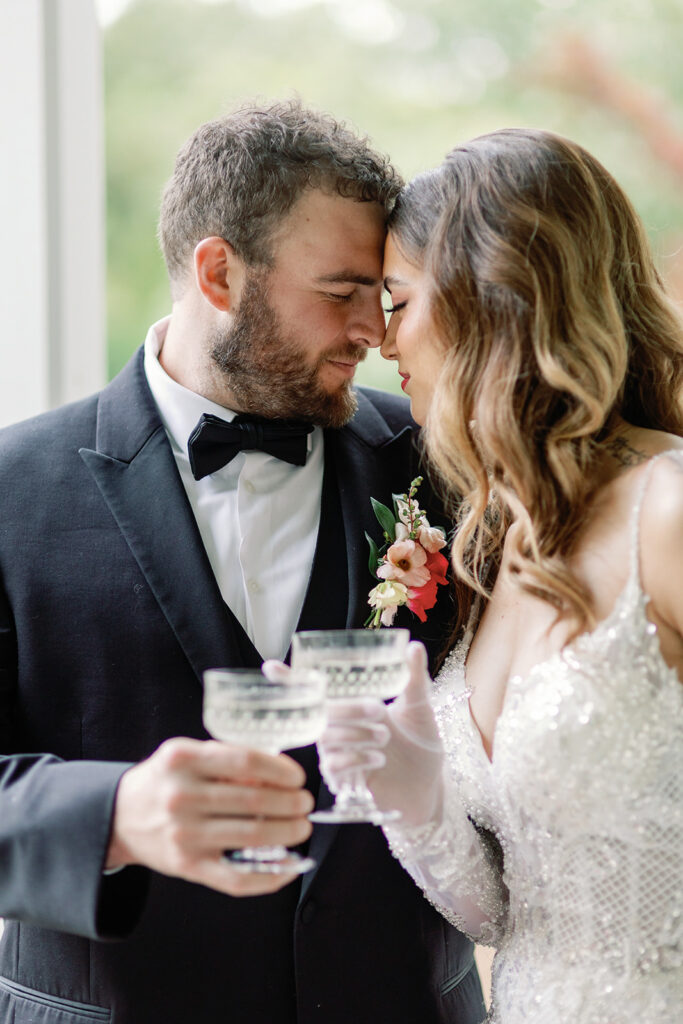 Couple on wedding day